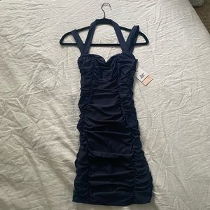 NWT tigermist Navy midi dress